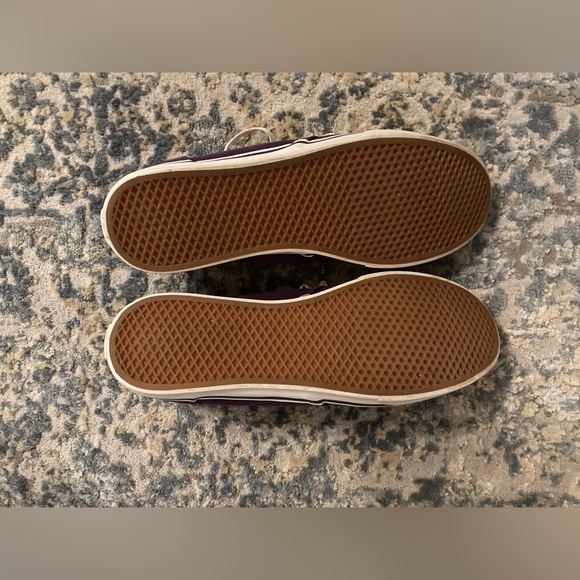 Dark Purple Vans. White laces. Women’s Size: 10. - Picture 4 of 4